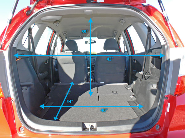 2008 Honda Fit Cargo Space Measurements Honda Fit Camping Honda Fit